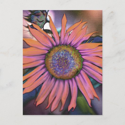 Psychedelic Sunflower Revisated Briefkaart (Voorkant)