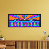 Psychedelic Sunrise Canvas Afdruk (Insitu (Woonkamer))