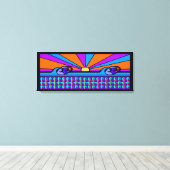 Psychedelic Sunrise Canvas Afdruk (Insitu (Houten vloer))