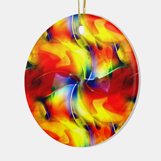 Psychedelic Sunrise Keramisch Ornament (Links)