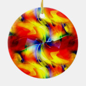 Psychedelic Sunrise Keramisch Ornament (Achterkant)
