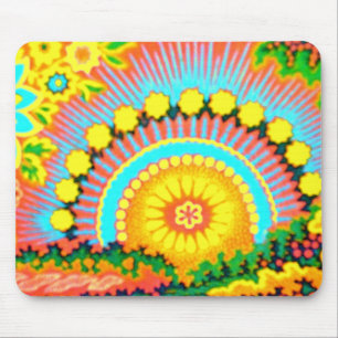 Psychedelic Sunset 60's  Mousepad Muismat