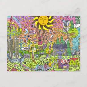 PSYCHEDELIC SUNSET BRIEFKAART