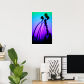 Psychedelic Sunset Poster (Thuiskantoor)