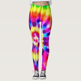 Psychedelic Supernova Rainbow Tie Dye Leggings