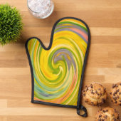Psychedelic Surreal Hippie 60's Retro Swirl Design Ovenwant (Top down)