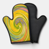 Psychedelic Surreal Hippie 60's Retro Swirl Design Ovenwant (Voorkant / Achterkant)