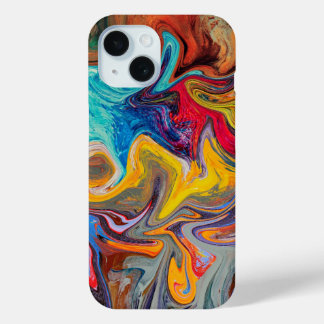 Psychedelic Swirl Abstracte telefoonhoes iPhone 15 Case