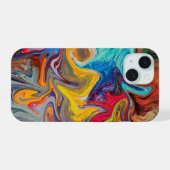 Psychedelic Swirl Abstracte telefoonhoes iPhone 15 Case (Achterkant horizontaal)