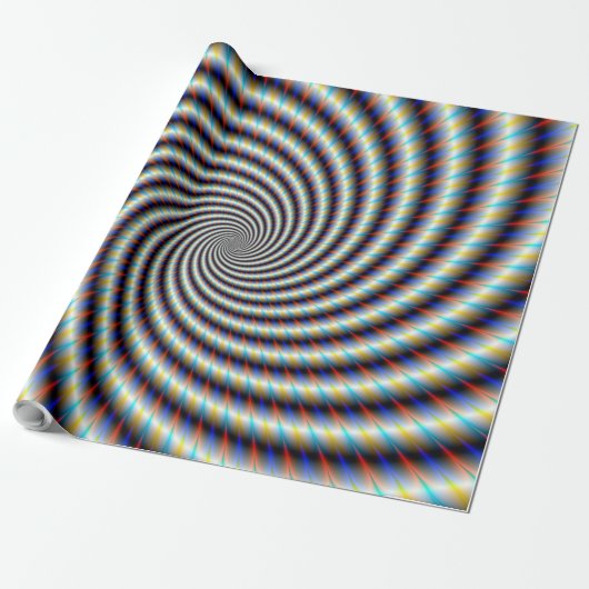 Psychedelic Swirl Cadeaupapier (Uitgerold)