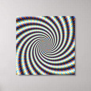 Psychedelic Swirl Canvas Afdruk