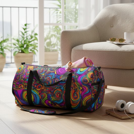 Psychedelic Swirl Duffle Bag Plunjezak