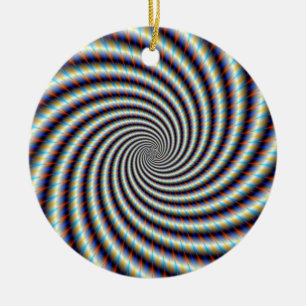 Psychedelic Swirl Keramisch Ornament