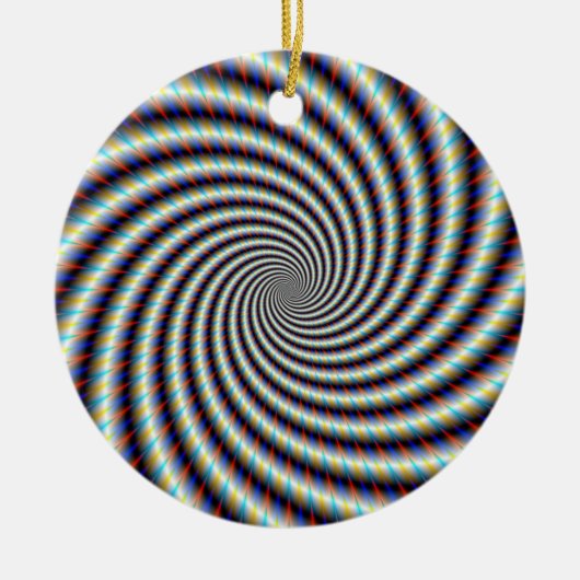 Psychedelic Swirl Keramisch Ornament (Voorkant)