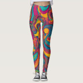 Psychedelic Swirl Leggings (Voorkant)