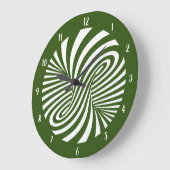 Psychedelic Swirl Optical Illusion Green Grote Klok (Hoek)