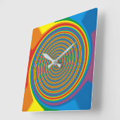 Psychedelic Swirl Rainbow Childrens Wall klokken (Hoek)