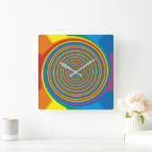 Psychedelic Swirl Rainbow Childrens Wall klokken (Huis)