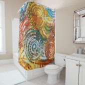 Psychedelic Swirl Shower Curtain Douchegordijn (In situ)