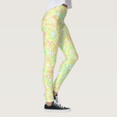 Psychedelic Swirly Boho Hippie Kleurrijk Marmer Leggings (Rechts)
