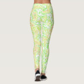 Psychedelic Swirly Boho Hippie Kleurrijk Marmer Leggings (Achterkant)