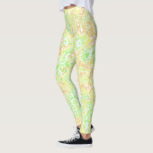 Psychedelic Swirly Boho Hippie Kleurrijk Marmer Leggings (Links)
