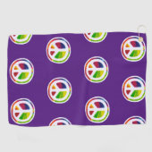 Psychedelic-symbool voor vrede golfhanddoek (Horizontaal)