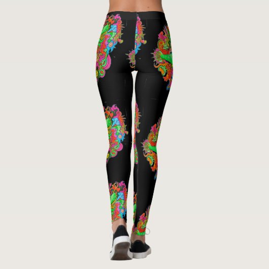 Psychedelic T-Rex Leggings (Achterkant)
