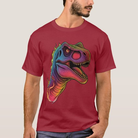 Psychedelic T-Rex T-shirt (Voorkant)