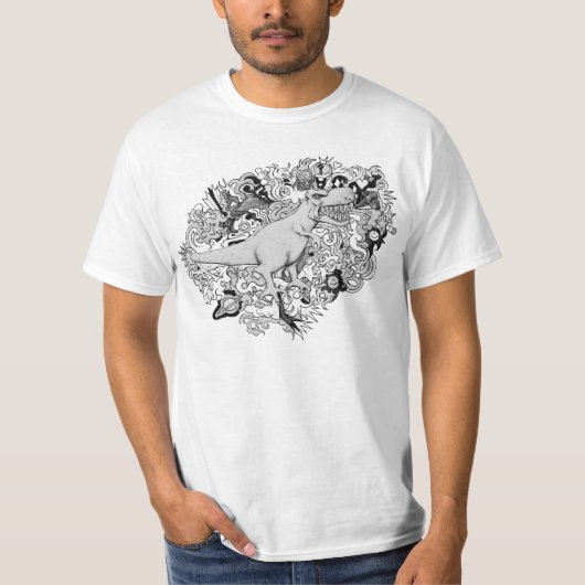 Psychedelic T-Rex T-shirt (Voorkant)