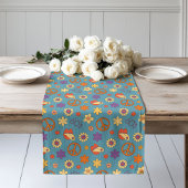 Psychedelic Table Runner Retro Pastel Mood Lange Tafelloper