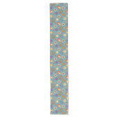 Psychedelic Table Runner Retro Pastel Mood Lange Tafelloper (Voorkant)