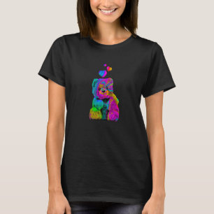 Psychedelic Teddy Bear Trippy Colorful Teddy met T-shirt