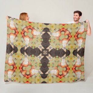 Psychedelic Tesla Vloeibare Mandala Quilt Patroon Fleece Deken