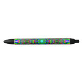 Psychedelic Texture Zwarte Inkt Pen (Voorkant)
