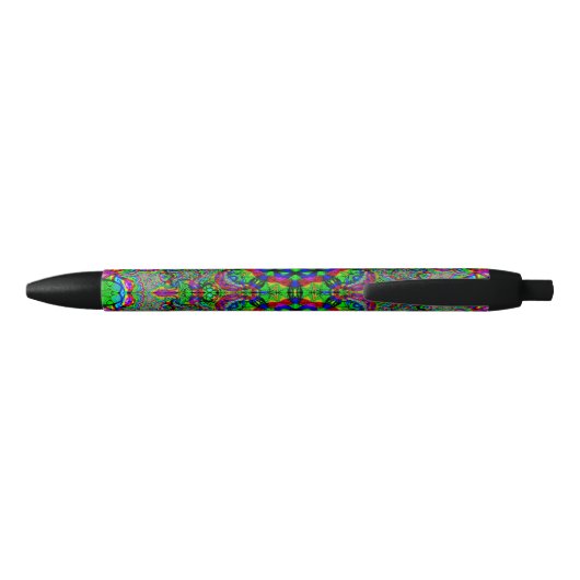 Psychedelic Texture Zwarte Inkt Pen (Achterkant)