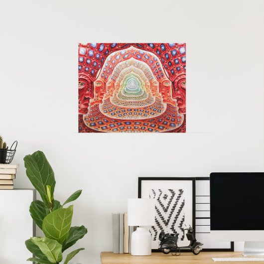 Psychedelic Third Eye and Universes Poster (Thuiskantoor)