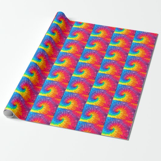psychedelic tie abstract cadeaupapier (Uitgerold)
