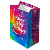 Psychedelic Tie Dye 30e verjaardag medium geschenk Cadeauzakje (Voorkant Gekanteld)