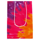 Psychedelic Tie Dye 45th Birthday Medium Gift Bag Cadeauzakje (Achterkant)