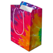 Psychedelic Tie Dye 95th Birthday Medium Gift Bag Medium Cadeauzakje (Achterkant Gekanteld)