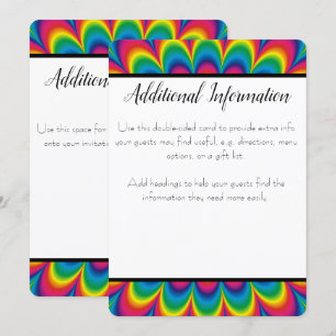 Psychedelic Tie Dye Aanvullende info Kaart