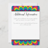 Psychedelic Tie Dye Avonduitnodiging Kaart (Achterkant)