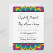 Psychedelic Tie Dye bruiloft uitnodiging (Voorkant)