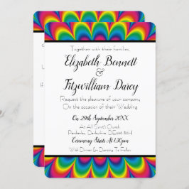 Psychedelic Tie Dye bruiloft uitnodiging