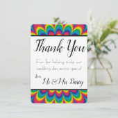 Psychedelic Tie Dye Dank je kaart (Staand voorkant)