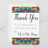 Psychedelic Tie Dye Dank je kaart (Voorkant)