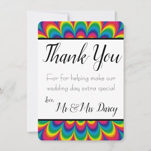 Psychedelic Tie Dye Dank je kaart (Voorkant)