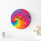 Psychedelic Tie Dye Grote Klok (Huis)