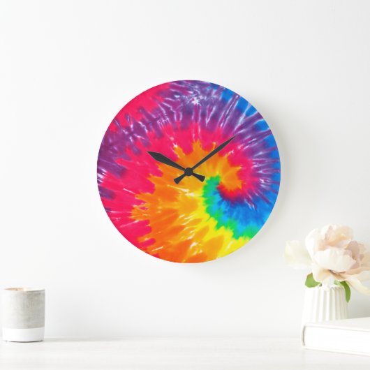 Psychedelic Tie Dye Grote Klok (Huis)